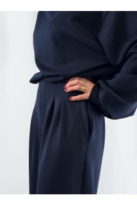 Conjunto Bella Azul-Marinho de Sweatshirt e Calças | Leamor