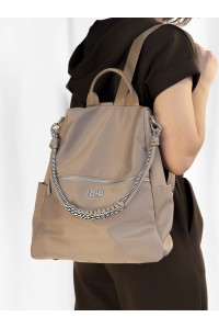 Mochila Nara Taupe com Bolsos | Leamor