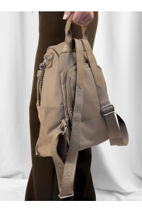 Mochila Nara Taupe com Bolsos | Leamor