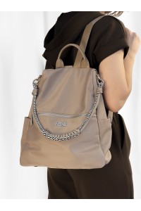 Mochila Nara Taupe com Bolsos | Leamor